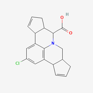 molecular formula C19H18ClNO2 B3876487 2-chloro-3b,6,6a,7,9,9a,10,12a-octahydrocyclopenta[c]cyclopenta[4,5]pyrido[3,2,1-ij]quinoline-7-carboxylic acid 