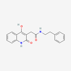 molecular formula C19H18N2O3 B3876494 2-(4-hydroxy-2-oxo-1,2-dihydro-3-quinolinyl)-N-(2-phenylethyl)acetamide 