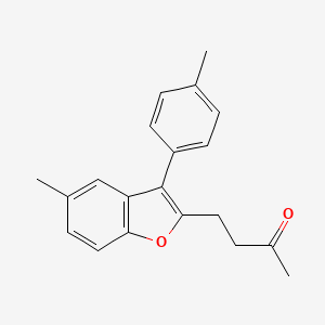 4-[5-Methyl-3-(4-methylphenyl)-1-benzofuran-2-yl]butan-2-one