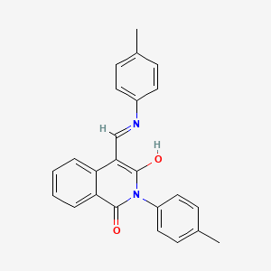 molecular formula C24H20N2O2 B3876531 2-(4-methylphenyl)-4-{[(4-methylphenyl)amino]methylene}-1,3(2H,4H)-isoquinolinedione 