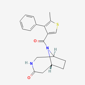 (1S*,6R*)-9-[(5-methyl-4-phenyl-3-thienyl)carbonyl]-3,9-diazabicyclo[4.2.1]nonan-4-one