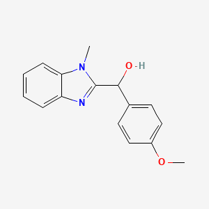 molecular formula C16H16N2O2 B3876604 (4-methoxyphenyl)(1-methyl-1H-benzimidazol-2-yl)methanol 