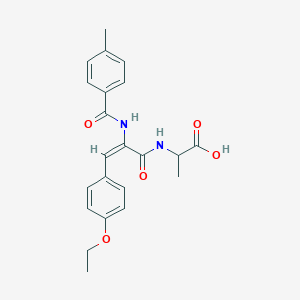 molecular formula C22H24N2O5 B3876611 N-{3-(4-ethoxyphenyl)-2-[(4-methylbenzoyl)amino]acryloyl}alanine 