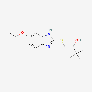 molecular formula C15H22N2O2S B3876637 1-[(5-ethoxy-1H-benzimidazol-2-yl)thio]-3,3-dimethyl-2-butanol 