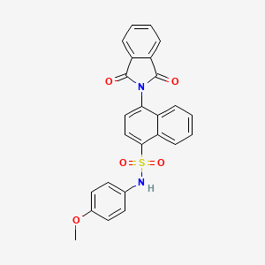 molecular formula C25H18N2O5S B3876642 4-(1,3-dioxo-1,3-dihydro-2H-isoindol-2-yl)-N-(4-methoxyphenyl)-1-naphthalenesulfonamide 