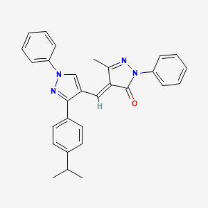 4-{[3-(4-isopropylphenyl)-1-phenyl-1H-pyrazol-4-yl]methylene}-5-methyl-2-phenyl-2,4-dihydro-3H-pyrazol-3-one