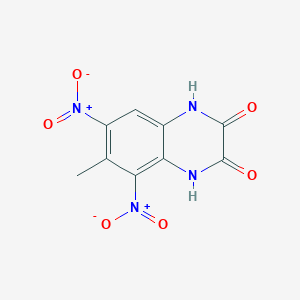 molecular formula C9H6N4O6 B3876688 6-methyl-5,7-dinitro-2,3-quinoxalinediol 