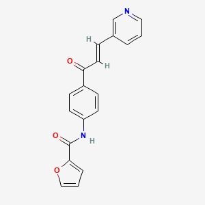 molecular formula C19H14N2O3 B3876691 N-{4-[3-(3-pyridinyl)acryloyl]phenyl}-2-furamide 