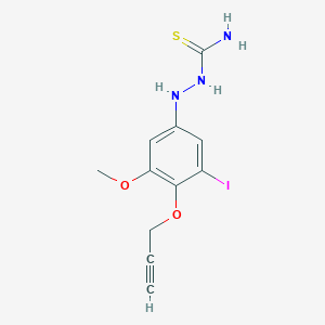molecular formula C11H12IN3O2S B3876719 2-[3-iodo-5-methoxy-4-(2-propyn-1-yloxy)phenyl]hydrazinecarbothioamide 