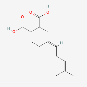 molecular formula C14H20O4 B3876727 4-(4-methyl-3-penten-1-ylidene)-1,2-cyclohexanedicarboxylic acid 