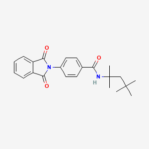 molecular formula C23H26N2O3 B3876728 4-(1,3-dioxo-1,3-dihydro-2H-isoindol-2-yl)-N-(1,1,3,3-tetramethylbutyl)benzamide 