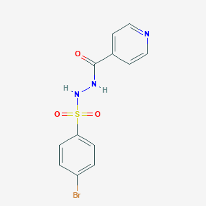 molecular formula C12H10BrN3O3S B387674 4-bromo-N'-isonicotinoylbenzenesulfonohydrazide 