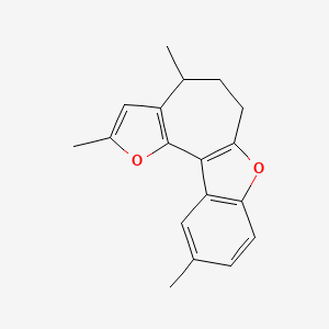 2,4,10-trimethyl-5,6-dihydro-4H-furo[2',3':3,4]cyclohepta[1,2-b][1]benzofuran