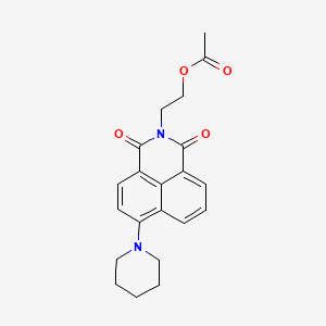 molecular formula C21H22N2O4 B3876795 2-[1,3-dioxo-6-(1-piperidinyl)-1H-benzo[de]isoquinolin-2(3H)-yl]ethyl acetate 