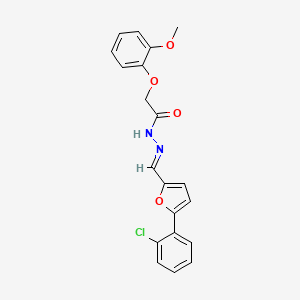 N'-{[5-(2-chlorophenyl)-2-furyl]methylene}-2-(2-methoxyphenoxy)acetohydrazide