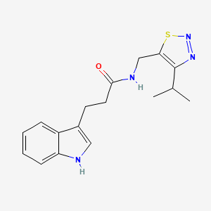 molecular formula C17H20N4OS B3876828 3-(1H-indol-3-yl)-N-[(4-isopropyl-1,2,3-thiadiazol-5-yl)methyl]propanamide 