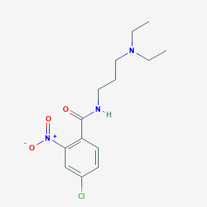 molecular formula C14H20ClN3O3 B3876854 4-chloro-N-[3-(diethylamino)propyl]-2-nitrobenzamide 