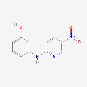 molecular formula C11H9N3O3 B3876856 3-[(5-nitro-2-pyridinyl)amino]phenol 