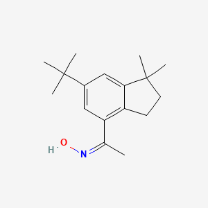 molecular formula C17H25NO B3876859 1-(6-tert-butyl-1,1-dimethyl-2,3-dihydro-1H-inden-4-yl)ethanone oxime CAS No. 5659-70-1