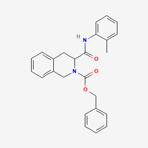molecular formula C25H24N2O3 B3876863 benzyl 3-{[(2-methylphenyl)amino]carbonyl}-3,4-dihydro-2(1H)-isoquinolinecarboxylate 