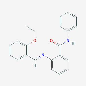 molecular formula C22H20N2O2 B387691 2-[(2-ethoxybenzylidene)amino]-N-phenylbenzamide 
