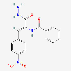molecular formula C16H14N4O4 B3876921 N-[1-(hydrazinocarbonyl)-2-(4-nitrophenyl)vinyl]benzamide CAS No. 5660-11-7