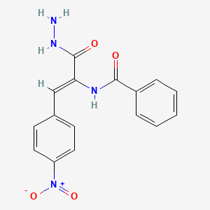 B3876921 N-[1-Hydrazinocarbonyl-2-(4-nitro-phenyl)-vinyl]-benzamide CAS No. 5660-11-7