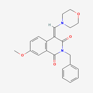 molecular formula C22H22N2O4 B3876941 2-benzyl-7-methoxy-4-(4-morpholinylmethylene)-1,3(2H,4H)-isoquinolinedione 