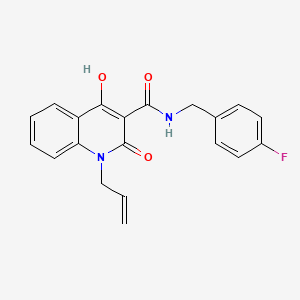 molecular formula C20H17FN2O3 B3876955 1-allyl-N-(4-fluorobenzyl)-4-hydroxy-2-oxo-1,2-dihydro-3-quinolinecarboxamide 