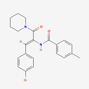 molecular formula C22H23BrN2O2 B3876957 N-[2-(4-bromophenyl)-1-(1-piperidinylcarbonyl)vinyl]-4-methylbenzamide 