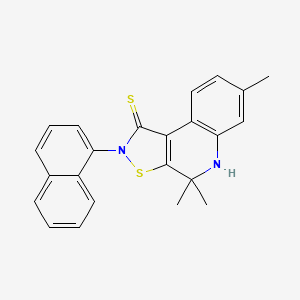 molecular formula C23H20N2S2 B3876967 4,4,7-trimethyl-2-(1-naphthyl)-4,5-dihydroisothiazolo[5,4-c]quinoline-1(2H)-thione 