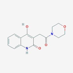 4-hydroxy-3-[2-(4-morpholinyl)-2-oxoethyl]-2(1H)-quinolinone