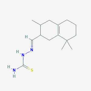 molecular formula C15H25N3S B3877000 3,8,8-trimethyl-1,2,3,4,5,6,7,8-octahydro-2-naphthalenecarbaldehyde thiosemicarbazone 