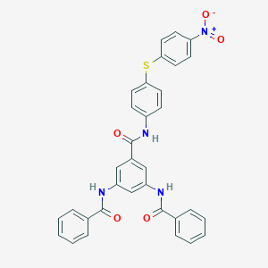 molecular formula C33H24N4O5S B387701 3,5-bis(benzoylamino)-N-[4-({4-nitrophenyl}sulfanyl)phenyl]benzamide 