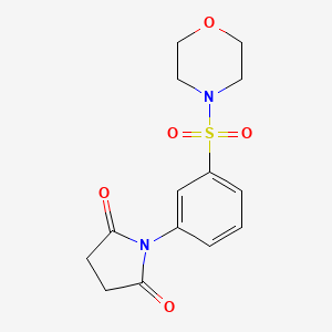 molecular formula C14H16N2O5S B3877067 1-[3-(4-morpholinylsulfonyl)phenyl]-2,5-pyrrolidinedione 