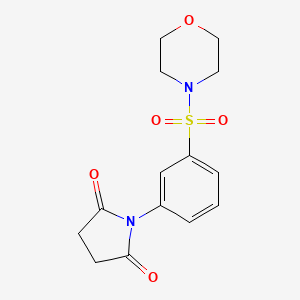 molecular formula C14H16N2O5S B3877067 1-(3-morpholin-4-ylsulfonylphenyl)pyrrolidine-2,5-dione 