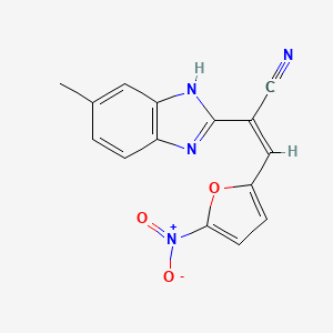 2-(6-methyl-1H-benzimidazol-2-yl)-3-(5-nitro-2-furyl)acrylonitrile