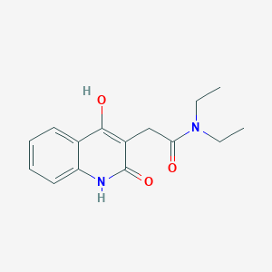 molecular formula C15H18N2O3 B3877085 N,N-diethyl-2-(4-hydroxy-2-oxo-1,2-dihydro-3-quinolinyl)acetamide 