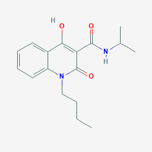 molecular formula C17H22N2O3 B3877118 1-butyl-4-hydroxy-N-isopropyl-2-oxo-1,2-dihydro-3-quinolinecarboxamide 