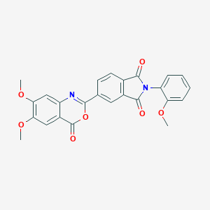 molecular formula C25H18N2O7 B387712 5-(6,7-dimethoxy-4-oxo-4H-3,1-benzoxazin-2-yl)-2-(2-methoxyphenyl)-1H-isoindole-1,3(2H)-dione 