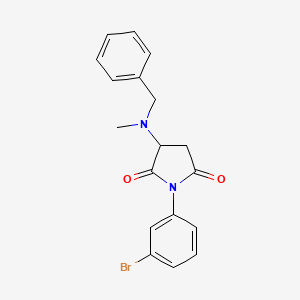 molecular formula C18H17BrN2O2 B3877122 3-[benzyl(methyl)amino]-1-(3-bromophenyl)-2,5-pyrrolidinedione 