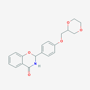 2-[4-(1,4-dioxan-2-ylmethoxy)phenyl]-2,3-dihydro-4H-1,3-benzoxazin-4-one