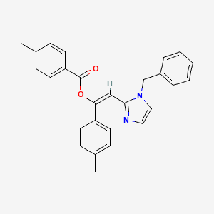 molecular formula C27H24N2O2 B3877202 2-(1-benzyl-1H-imidazol-2-yl)-1-(4-methylphenyl)vinyl 4-methylbenzoate 
