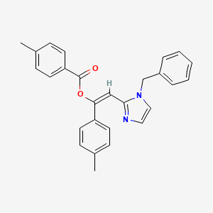 2-(1-benzyl-1H-imidazol-2-yl)-1-(4-methylphenyl)vinyl 4-methylbenzoate