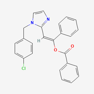 molecular formula C25H19ClN2O2 B3877209 2-[1-(4-chlorobenzyl)-1H-imidazol-2-yl]-1-phenylvinyl benzoate 