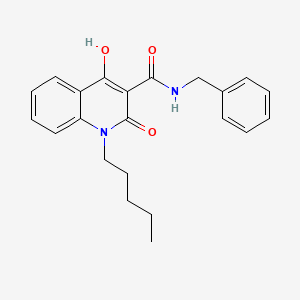 molecular formula C22H24N2O3 B3877218 N-benzyl-4-hydroxy-2-oxo-1-pentyl-1,2-dihydro-3-quinolinecarboxamide 
