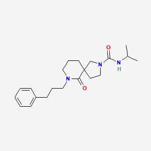molecular formula C21H31N3O2 B3877255 N-isopropyl-6-oxo-7-(3-phenylpropyl)-2,7-diazaspiro[4.5]decane-2-carboxamide 