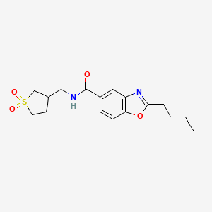 2-butyl-N-[(1,1-dioxidotetrahydro-3-thienyl)methyl]-1,3-benzoxazole-5-carboxamide