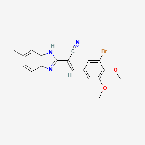 3-(3-bromo-4-ethoxy-5-methoxyphenyl)-2-(5-methyl-1H-benzimidazol-2-yl)acrylonitrile