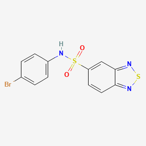 molecular formula C12H8BrN3O2S2 B3877283 N-(4-bromophenyl)-2,1,3-benzothiadiazole-5-sulfonamide 